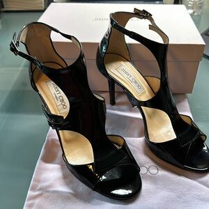 JIMMY CHOO black patent leather shoes - very good condition..